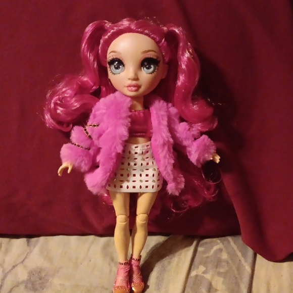 Pink Fashion Doll with Fur Jacket - Picture 1 of 3